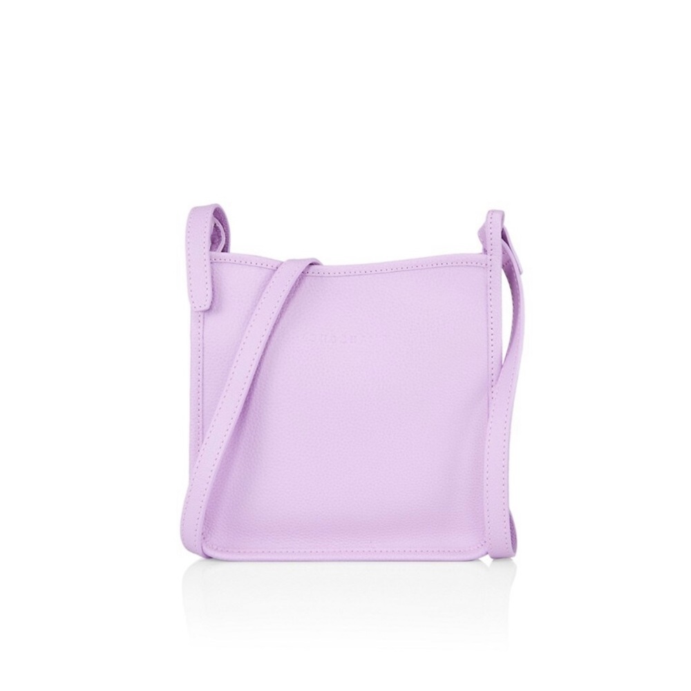 Longchamp Le Foulonne Small Zipped Leather Crossbody Lilac - New without hangtag